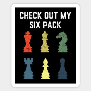 Check Out My Six Pack Chess Pieces Board Grandmaster Player Magnet